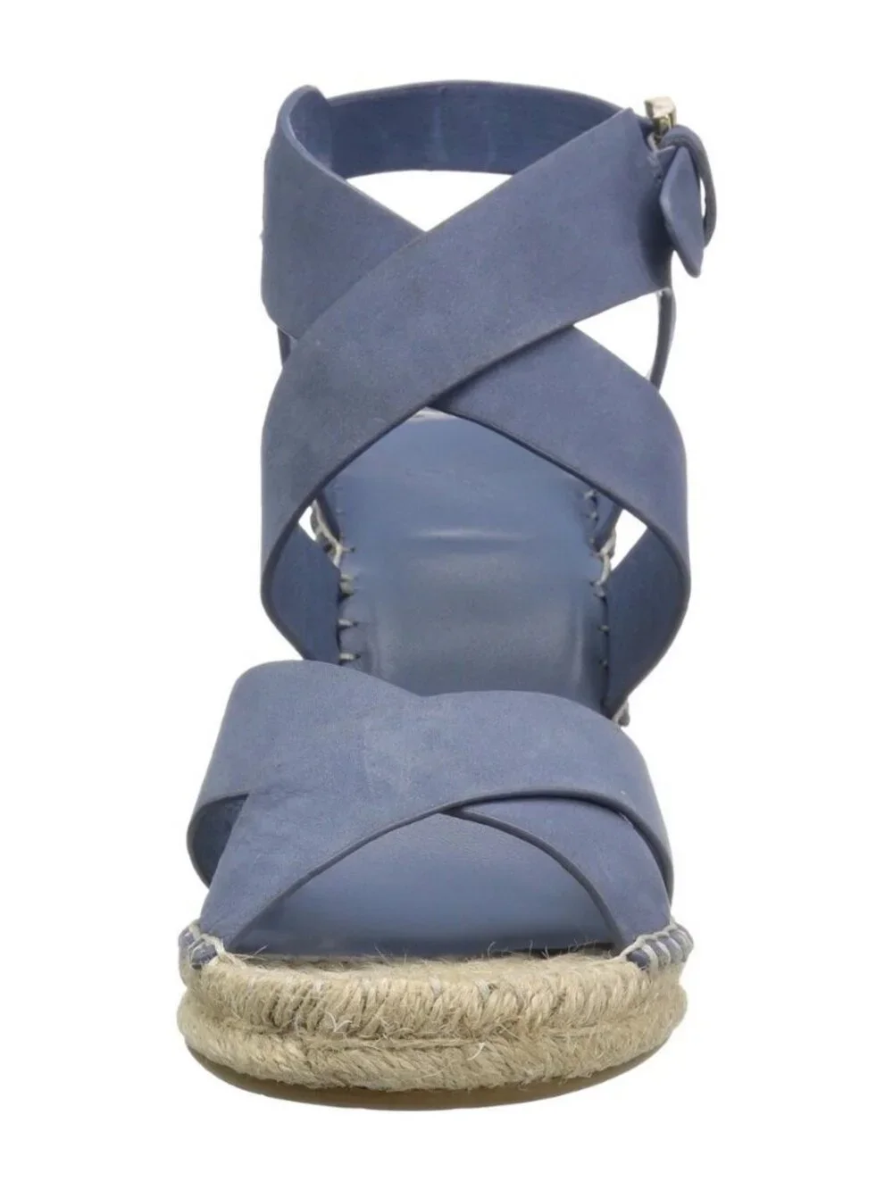 Joie New Wedge Espadrille Strappy Leather Sandal Blue Women's 40/10